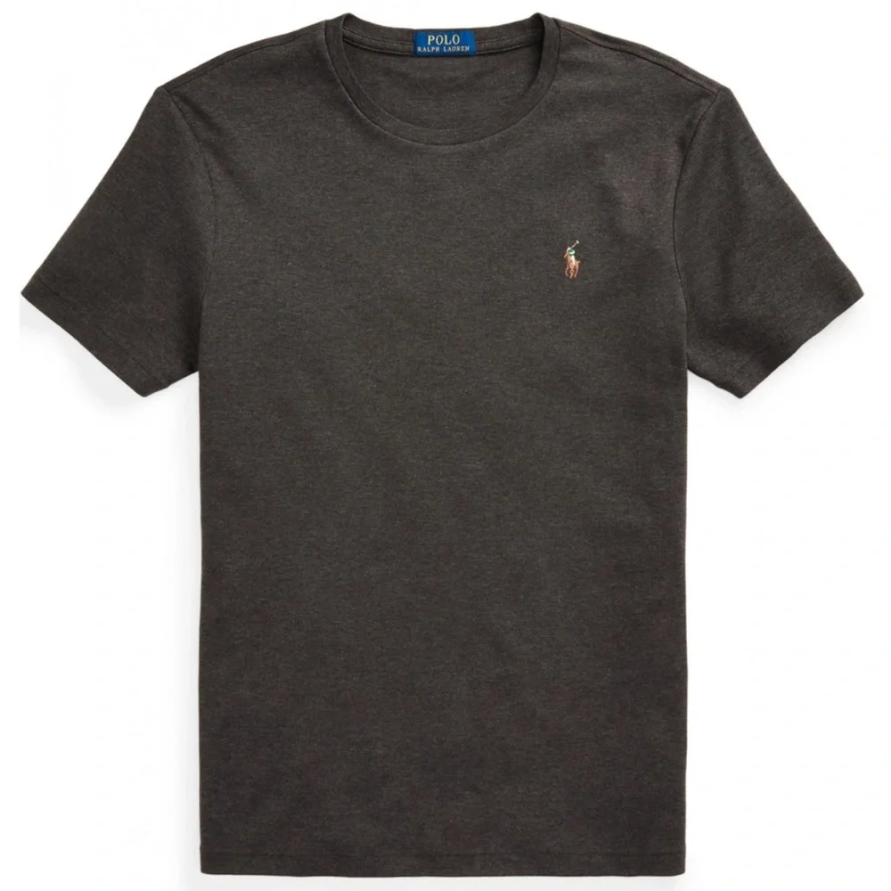 Polo Ralph Lauren custom fit gray marled jersey crewneck short sleeve Tee Size S
